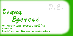 diana egeresi business card